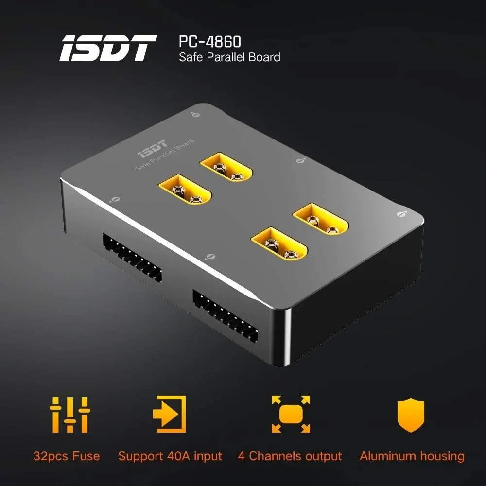 ISDT PC-4860 Safe Parallel Charge Board, 1-8S XT60 Lipo Battery Balance Charging Plate for RC Battery Chargers
ISDT PC-4860 Safe Parallel Charge Board, 1-8S XT60 Lipo Battery Balance Charging Plate for RC Battery Chargers