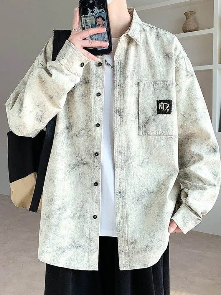 Подростковая рубашка с длинным рукавом и принтом тай-дай для мальчиков, с воротником-стойкой, повседневная, из смесового хлопка и полиэстера, дышащая, комфортная, весна-осень
Подростковая рубашка с длинным рукавом и принтом тай-дай для мальчиков, с воротником-стойкой, повседневная, из смесового хлопка и полиэстера, дышащая, комфортная, весна-осень