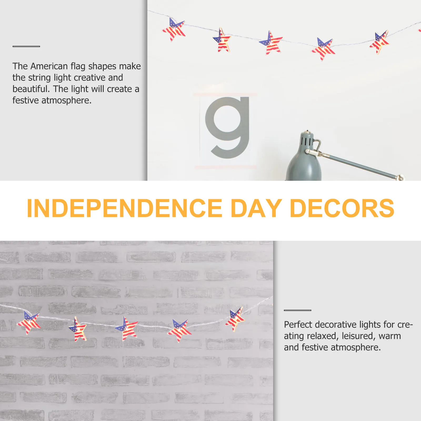 1Set American Flag String Lights LED Decorative Lights for Independence Day Party Bedroom Garden Patio Festive Ambient
1Set American Flag String Lights LED Decorative Lights for Independence Day Party Bedroom Garden Patio Festive Ambient