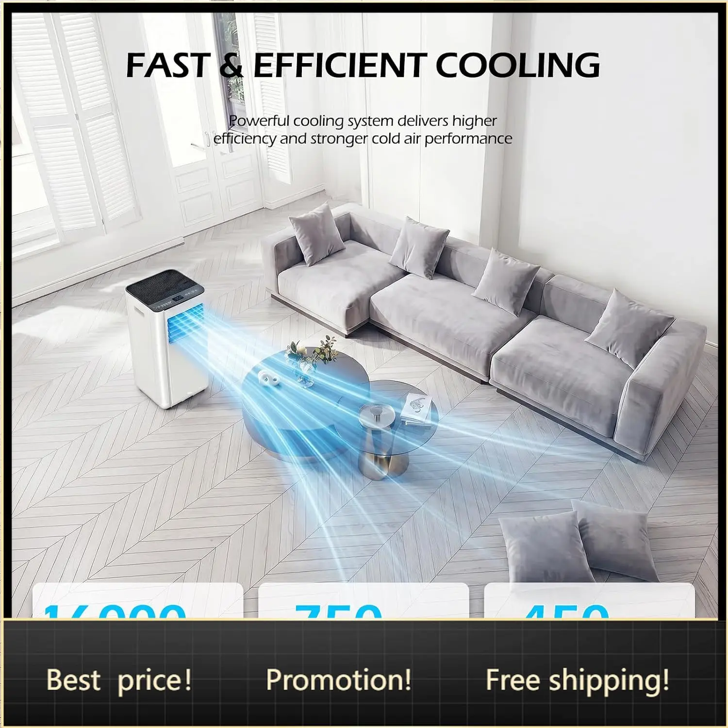 Bestseller16000 BTU Portable Air Conditioners with WiFi APP, 5-in-1 Portable AC Unit for Large Room up to 750 Sq.Ft with Fast Co
Bestseller16000 BTU Portable Air Conditioners with WiFi APP, 5-in-1 Portable AC Unit for Large Room up to 750 Sq.Ft with Fast Co