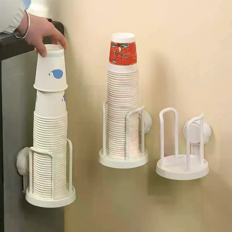 Household Disposable Paper Cup Holder Suction Cup Wall Mount Desktop Paper Cup Storage Rack Suitable For Living Room Dining Room
Household Disposable Paper Cup Holder Suction Cup Wall Mount Desktop Paper Cup Storage Rack Suitable For Living Room Dining Room