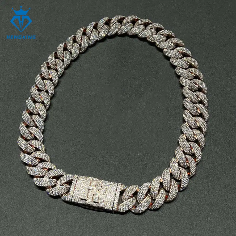 15mm Hip Hop Jewelry 925 Silver Miami Cuban Chain Necklace Iced Out Moissanite Cuban Link Chain for Men
15mm Hip Hop Jewelry 925 Silver Miami Cuban Chain Necklace Iced Out Moissanite Cuban Link Chain for Men