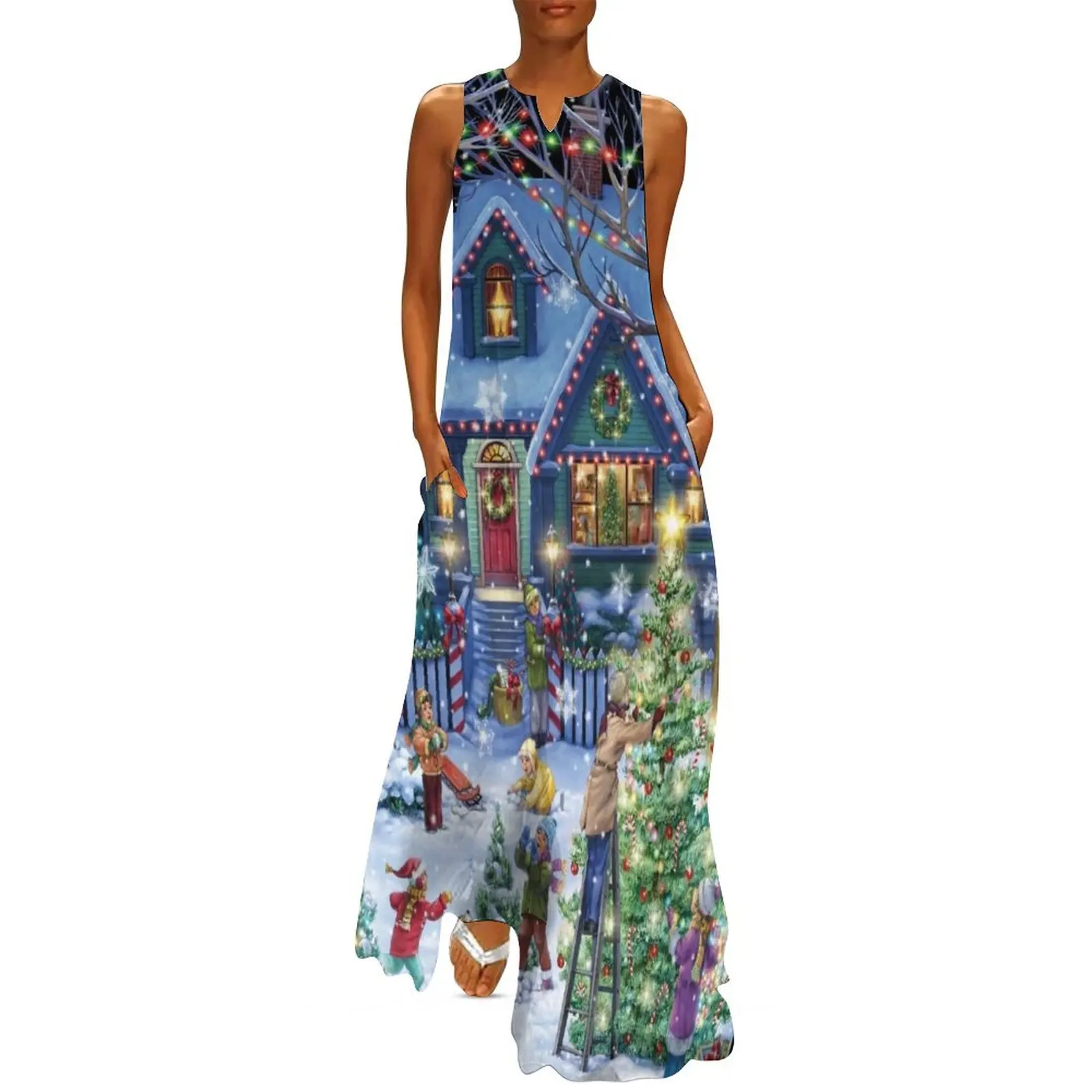 Neighborhood Christmas Decorating Long Dress elegant dresses plus sizes woman dress beach dress dresses summer
Neighborhood Christmas Decorating Long Dress elegant dresses plus sizes woman dress beach dress dresses summer