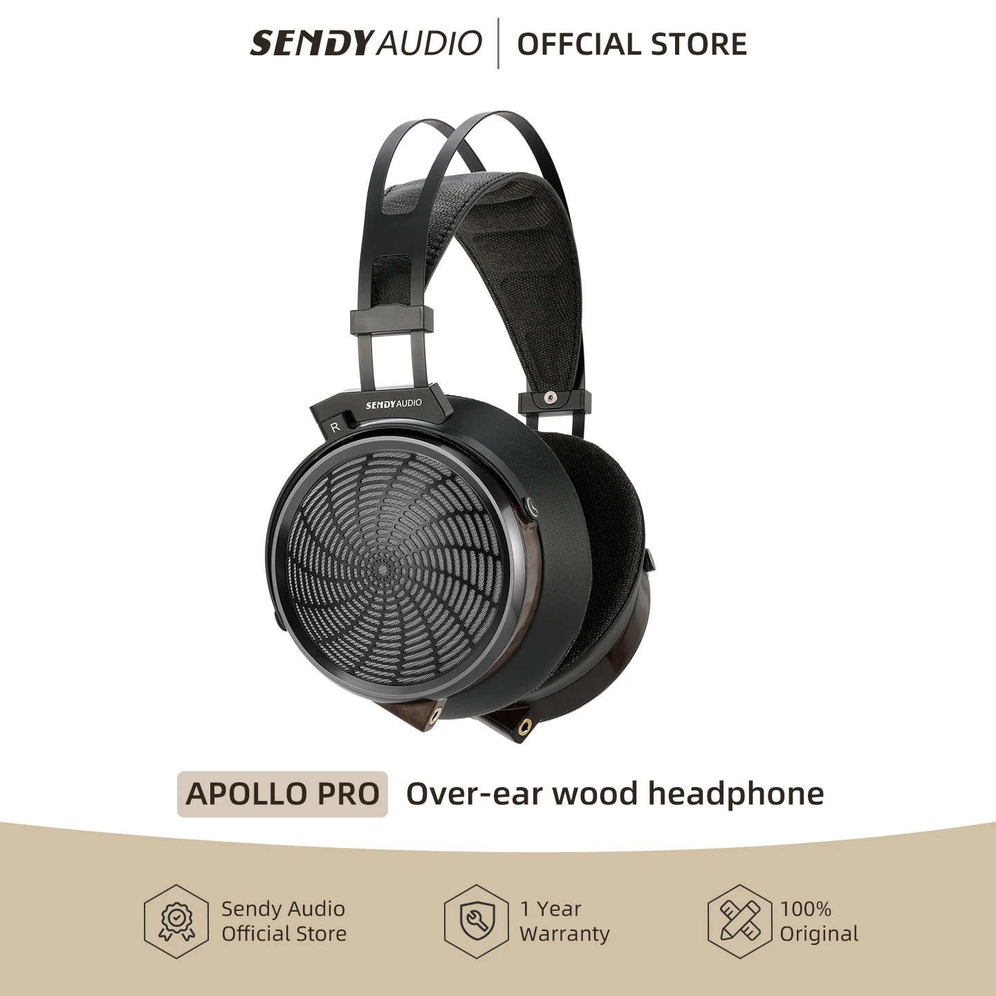 Sendy Audio APOLLO PRO HIFI Planar Magnetic Driver Open-back Over-ear Wood Headphone 4.4mm Balanced Headset
Sendy Audio APOLLO PRO HIFI Planar Magnetic Driver Open-back Over-ear Wood Headphone 4.4mm Balanced Headset