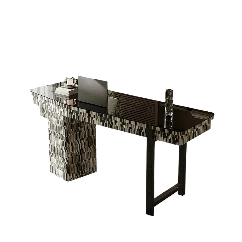 Italian Minimalist Desk Tempered Office Glass Table Solid Wood Desk Study Computer Desk
Italian Minimalist Desk Tempered Office Glass Table Solid Wood Desk Study Computer Desk