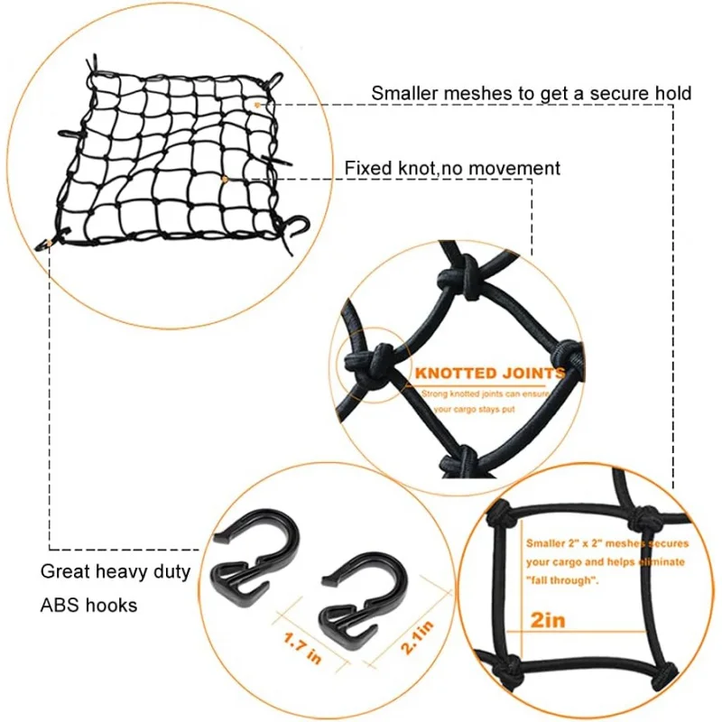 Черная мотоциклетная грузовая сетка с 6 регулируемыми крючками и плотной сеткой, растягивающаяся до 37 x 37 см для грузовой сетки для шлема
Черная мотоциклетная грузовая сетка с 6 регулируемыми крючками и плотной сеткой, растягивающаяся до 37 x 37 см для грузовой сетки для шлема