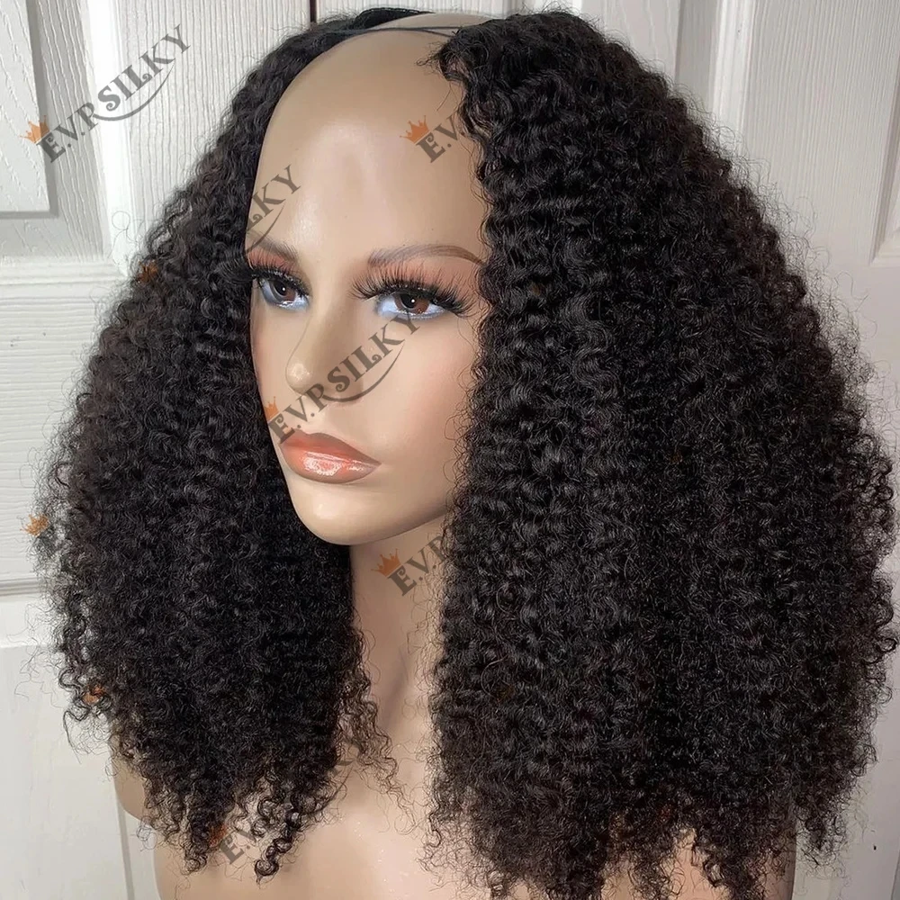 Jet Black Afro Kinky Curly V Part Wig Indian Human Hair Wig Full 250Density Glueless Adjustable Natural U Part Wigs for Women
Jet Black Afro Kinky Curly V Part Wig Indian Human Hair Wig Full 250Density Glueless Adjustable Natural U Part Wigs for Women