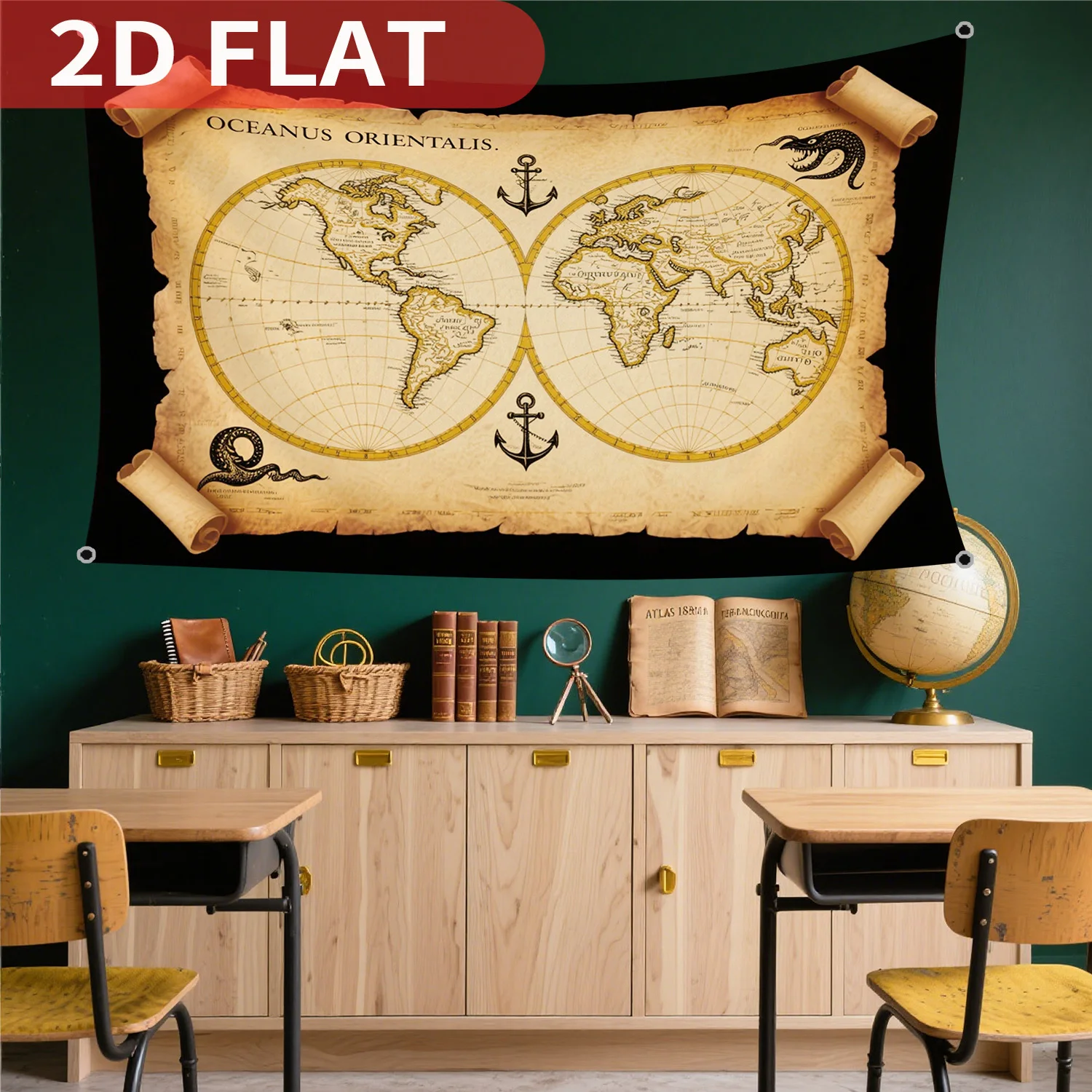 1pc 2D FLAT Map Tapestries, wall carpets 2x3ft or 3x5ft -Polyester Decorative Banner with Grommets, Treasure Hunt Flag
1pc 2D FLAT Map Tapestries, wall carpets 2x3ft or 3x5ft -Polyester Decorative Banner with Grommets, Treasure Hunt Flag