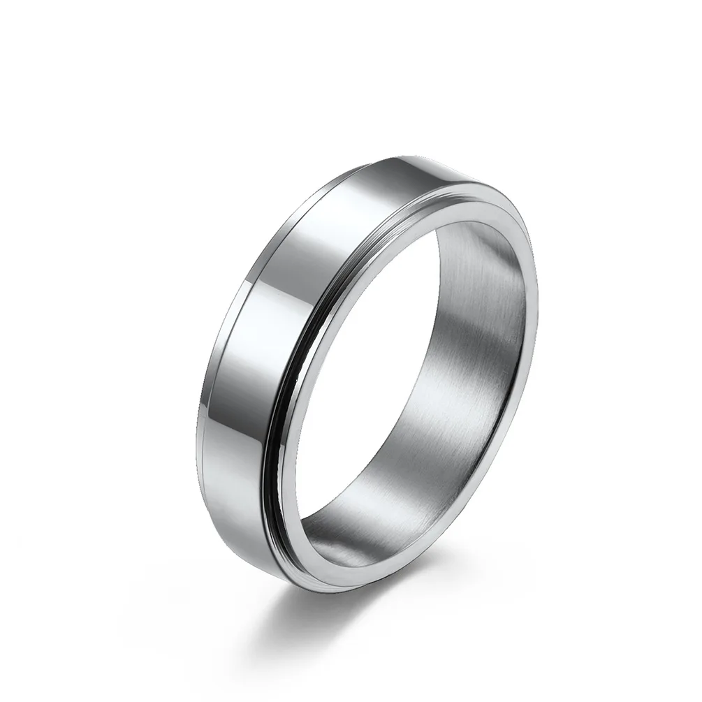 PSJ Fashion Jewelry Simple Design 6mm Rotatable Polished Titanium Stainless Steel Rings for Men Women
PSJ Fashion Jewelry Simple Design 6mm Rotatable Polished Titanium Stainless Steel Rings for Men Women