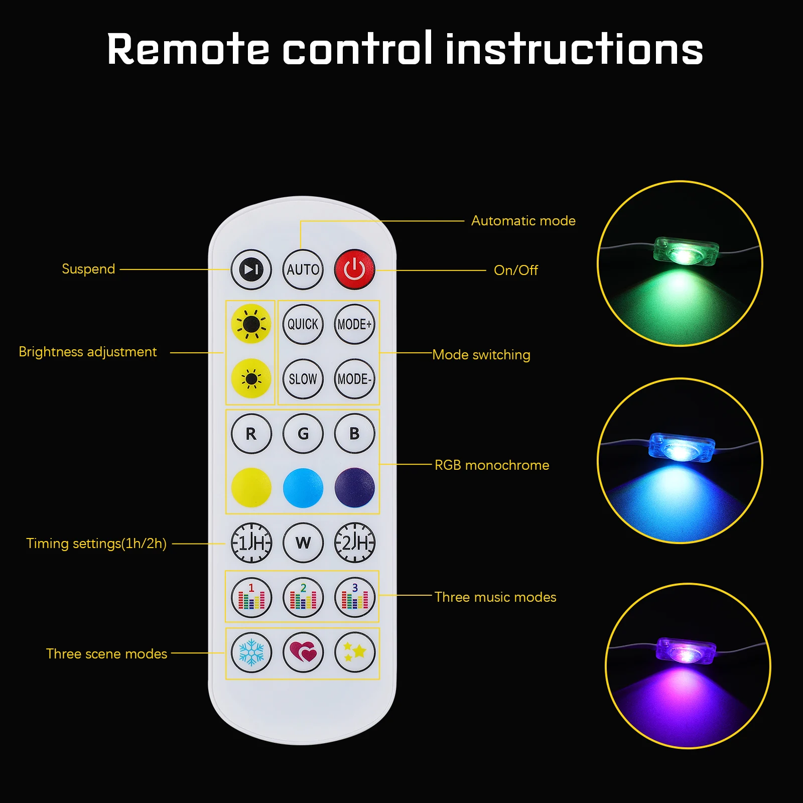 Permanent Outdoor Lights: 15m Waterproof 18-Led RGB Lights With Music Syncing And Timer For Halloween Christmas Party Holiday Decor US Plug
Permanent Outdoor Lights: 15m Waterproof 18-Led RGB Lights With Music Syncing And Timer For Halloween Christmas Party Holiday Decor US Plug