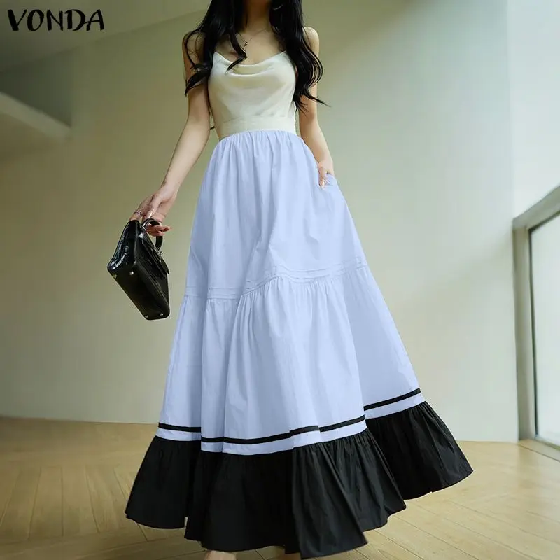 Женские длинные юбки VONDA, повседневные, в стиле пэчворк, макси, летние, с эластичным поясом, 2026, юбки-фальды, юбки-саи, оверсайз, с оборками
Женские длинные юбки VONDA, повседневные, в стиле пэчворк, макси, летние, с эластичным поясом, 2026, юбки-фальды, юбки-саи, оверсайз, с оборками