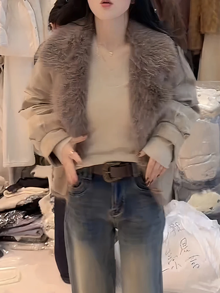 Премиум-куртка из натуральной кожи с меховой подкладкой для женщин, зимняя, повседневная, свободного кроя, дышащая, на молнии, цветное женское пальто
Премиум-куртка из натуральной кожи с меховой подкладкой для женщин, зимняя, повседневная, свободного кроя, дышащая, на молнии, цветное женское пальто