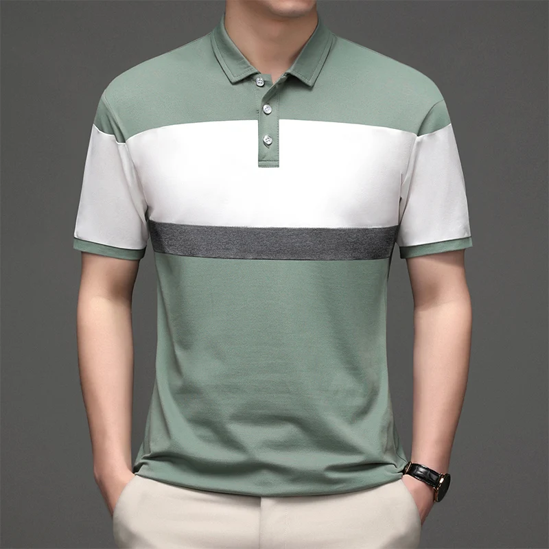Men's Clothing Short Sleeve Polo Shirts Contrasting Colors Spliced 2024 Summer Business Casual Polo-Neck Fashion Button T-shirts
Men's Clothing Short Sleeve Polo Shirts Contrasting Colors Spliced 2024 Summer Business Casual Polo-Neck Fashion Button T-shirts