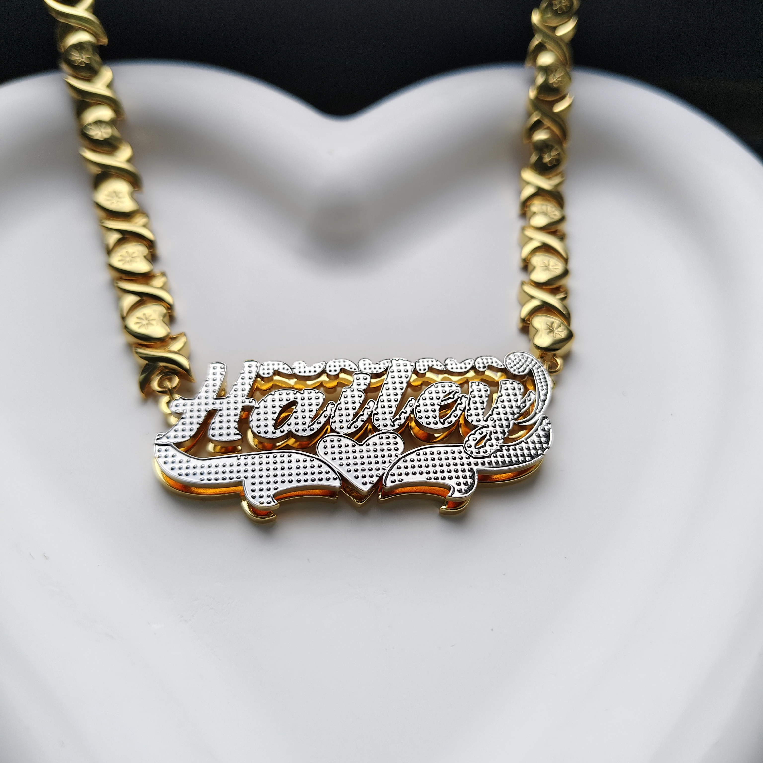 DHQH New Customized Name Double-layer 3D Stainless Steel Necklace Personalized Letter 3D Nameplate Necklace Valentine's Day Gift
DHQH New Customized Name Double-layer 3D Stainless Steel Necklace Personalized Letter 3D Nameplate Necklace Valentine's Day Gift