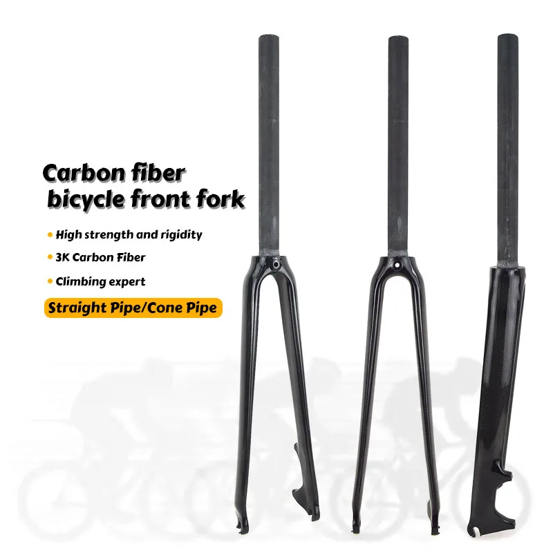 Carbon fiber front fork Full carbon fiber riding folding BMX front fork 700c bicycle front fork riding parts, shaft width 100mm
Carbon fiber front fork Full carbon fiber riding folding BMX front fork 700c bicycle front fork riding parts, shaft width 100mm