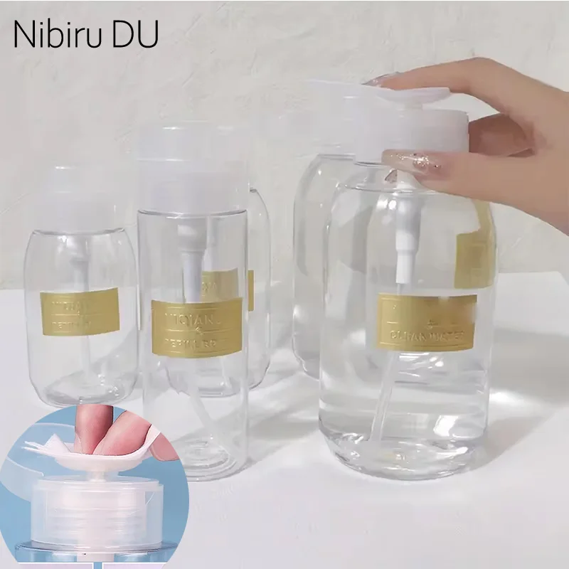 Portable Nail Art Polish Remover Cleaner 200/300/500ml Refillable Bottles with Press Pump Dispenser for Makeup Manicure Tool
Portable Nail Art Polish Remover Cleaner 200/300/500ml Refillable Bottles with Press Pump Dispenser for Makeup Manicure Tool