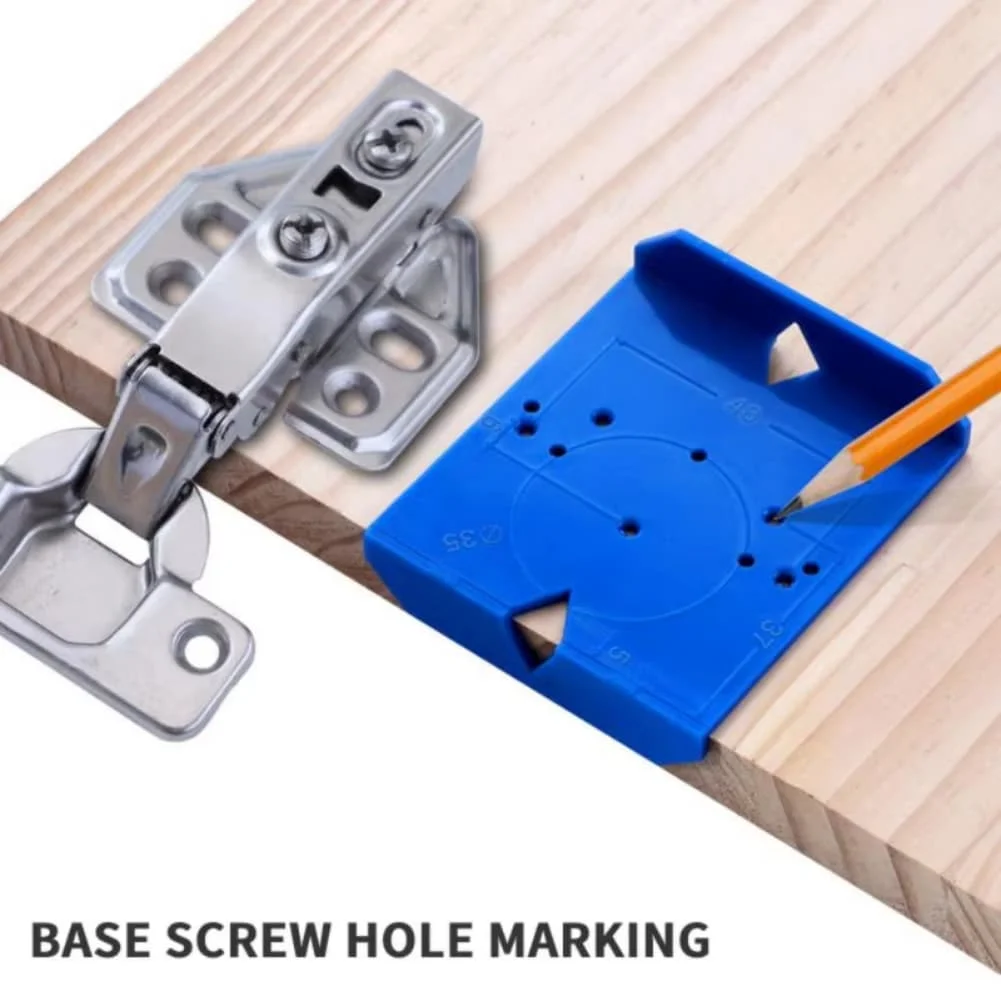 For DIY Cabinet Installation Cabinet Hinge Jig 35mm 40mm Template Blue Dual-side Compatibility Screw Hole Marking
For DIY Cabinet Installation Cabinet Hinge Jig 35mm 40mm Template Blue Dual-side Compatibility Screw Hole Marking