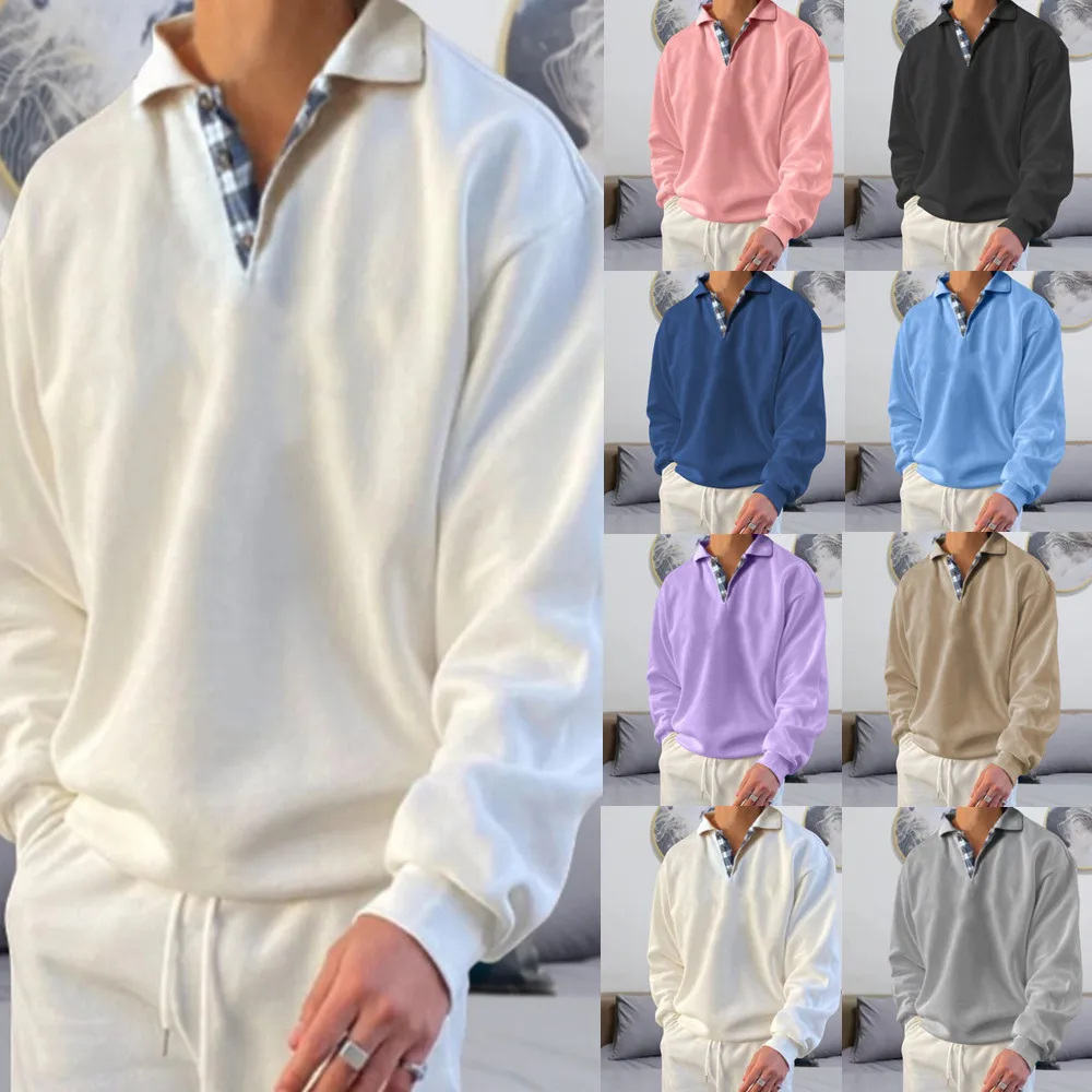 2025 Autumn Long Sleeve V-Neck Men's Lapel Loose Sweater Men's Clothing Streetwear Men
2025 Autumn Long Sleeve V-Neck Men's Lapel Loose Sweater Men's Clothing Streetwear Men