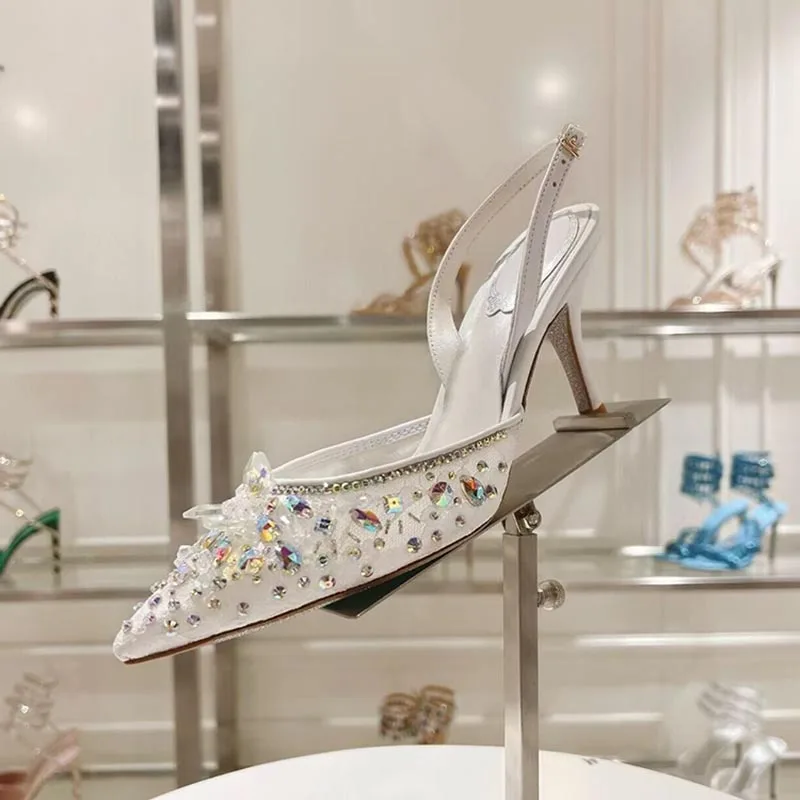 Новые женские сандалии с острым носком на тонком каблуке, кружевные марлевые свадебные туфли со стразами, летние вечерние модельные туфли, туфли-лодочки
Новые женские сандалии с острым носком на тонком каблуке, кружевные марлевые свадебные туфли со стразами, летние вечерние модельные туфли, туфли-лодочки
