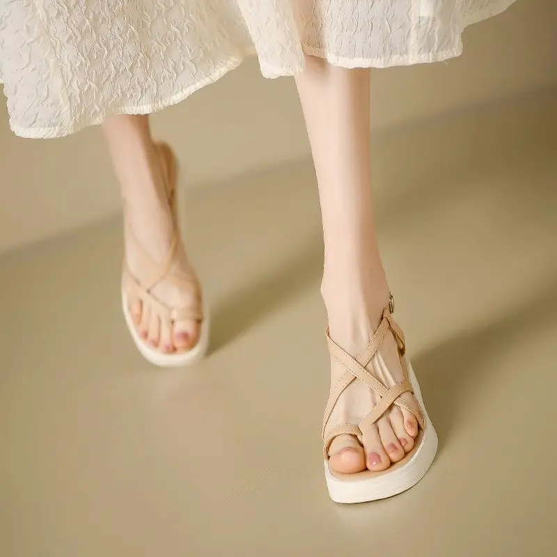 Women's Sandals Wedges Heel Roman Style Open Toe Ladies Shoes Platform High Quality 2025 Trend Luxury New Breathable Fashion Vip
Women's Sandals Wedges Heel Roman Style Open Toe Ladies Shoes Platform High Quality 2025 Trend Luxury New Breathable Fashion Vip