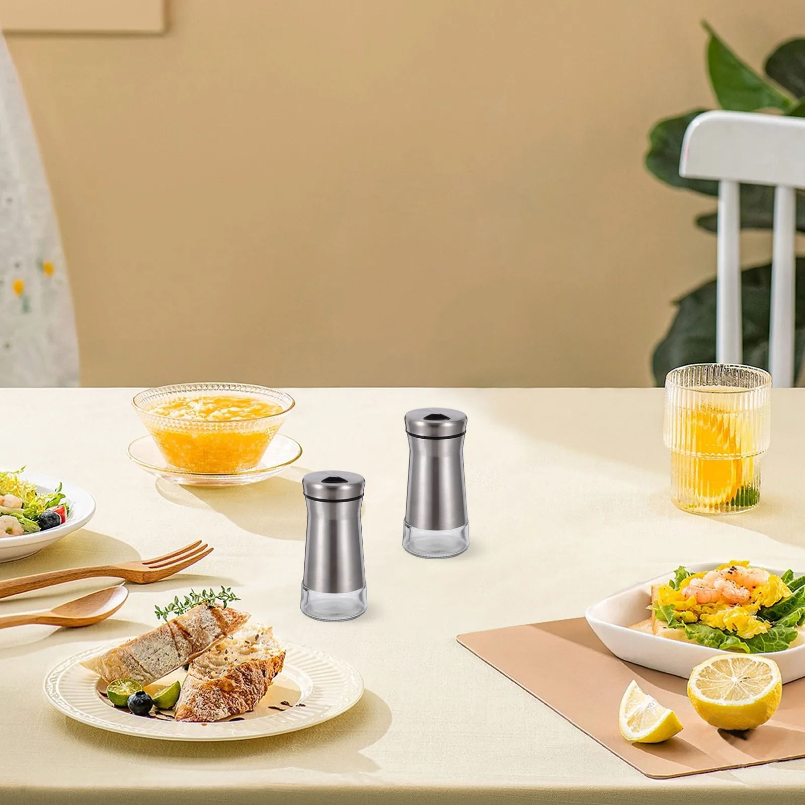 2pcs Salt Pepper Shaker Set Condiment Dispenser Seasoning Bottles Lightweight Portable Travel Use Easy Pour Hole Cap Reusable
2pcs Salt Pepper Shaker Set Condiment Dispenser Seasoning Bottles Lightweight Portable Travel Use Easy Pour Hole Cap Reusable