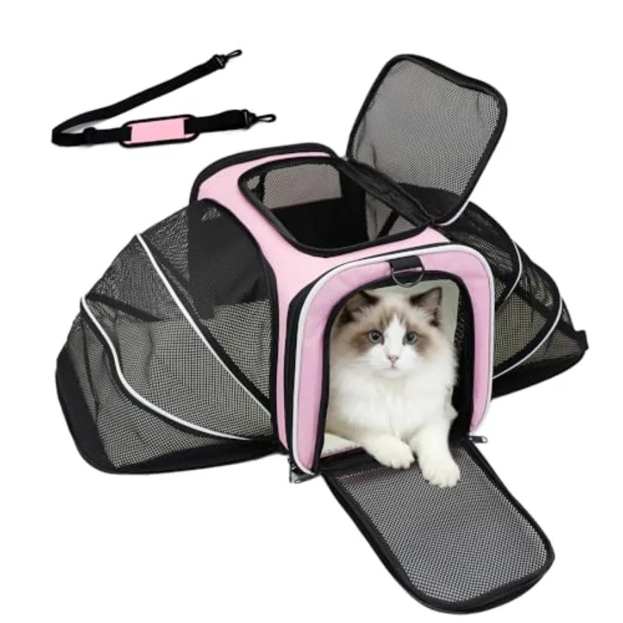 Double Expandable Cat CarrierAirline Approved Soft-Sided Pet Travel Carrier for Small Dogs Cats under 15 lbs Waterproof 600D Ox
Double Expandable Cat CarrierAirline Approved Soft-Sided Pet Travel Carrier for Small Dogs Cats under 15 lbs Waterproof 600D Ox