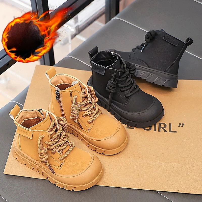 Зимние модные ботинки для мальчиков и девочек, Нескользящие детские ботинки в британском стиле с боковой молнией, нескользящие кожаные ботинки
Зимние модные ботинки для мальчиков и девочек, Нескользящие детские ботинки в британском стиле с боковой молнией, нескользящие кожаные ботинки