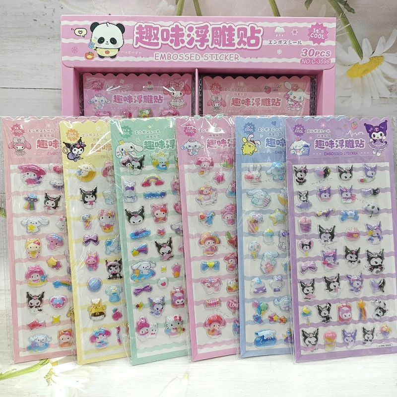 30 шт./лот, 3D-наклейки Sanrio Kuromi Melody Cinnamoroll, креативные наклейки для скрапбукинга, дневника, декоративные стикеры для альбомов, этикетки
30 шт./лот, 3D-наклейки Sanrio Kuromi Melody Cinnamoroll, креативные наклейки для скрапбукинга, дневника, декоративные стикеры для альбомов, этикетки