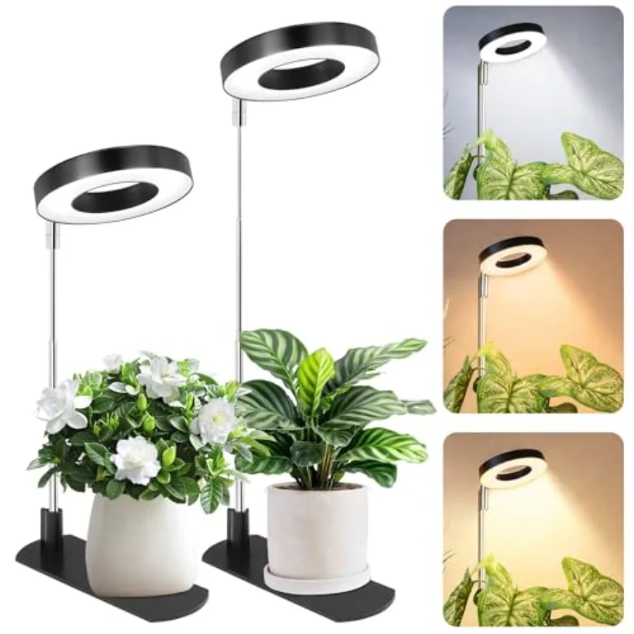 Grow Light for Indoor Plants, Full Spectrum Halo Plant Grow Light with Base, Height Adjustable Plant Lamp with Auto Timer 6/8/1
Grow Light for Indoor Plants, Full Spectrum Halo Plant Grow Light with Base, Height Adjustable Plant Lamp with Auto Timer 6/8/1