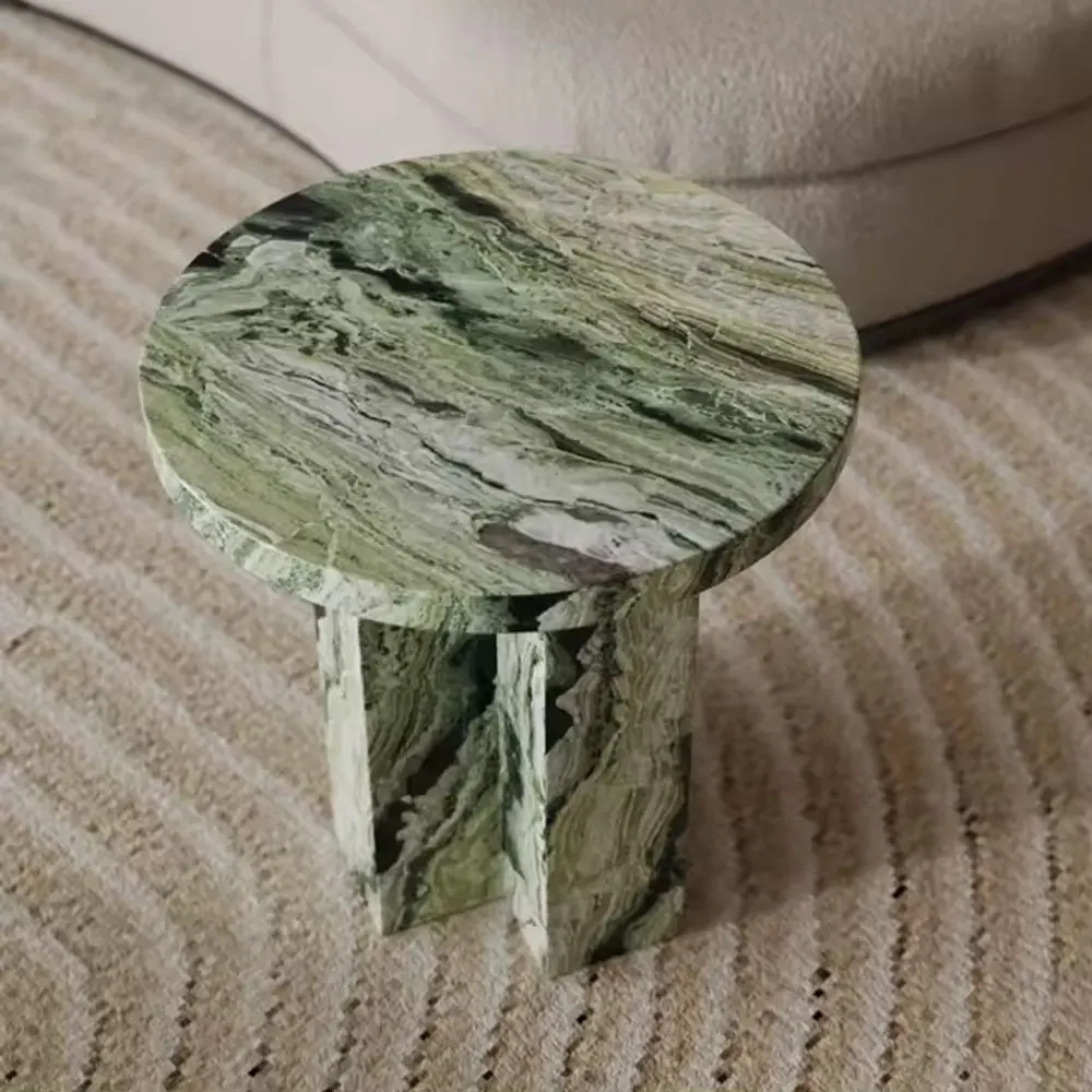 Whol-esale Narrow Side Table Green Stone Side Round End Table Modern Bedside Small Side Table for Couch
Whol-esale Narrow Side Table Green Stone Side Round End Table Modern Bedside Small Side Table for Couch