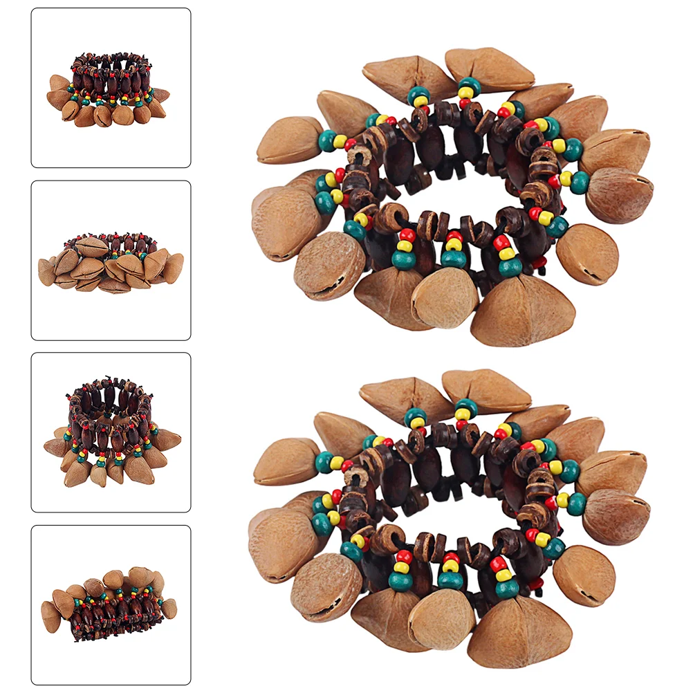 2 Pcs African Nutshell Handbell Percussion Instrument Dance Wrist Bells Ornament Bracelets
2 Pcs African Nutshell Handbell Percussion Instrument Dance Wrist Bells Ornament Bracelets