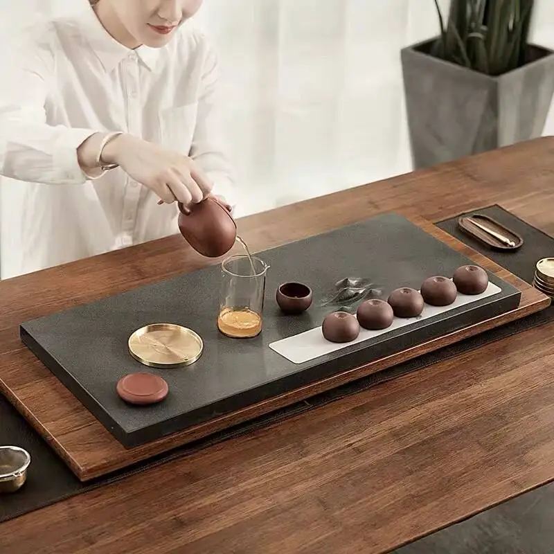 A Whole Piece Of Black Gold Stone Natural Stone, Home Use Kung Fu Table, Japanese Style, Simple Tea Tray, Modern Drainage
A Whole Piece Of Black Gold Stone Natural Stone, Home Use Kung Fu Table, Japanese Style, Simple Tea Tray, Modern Drainage