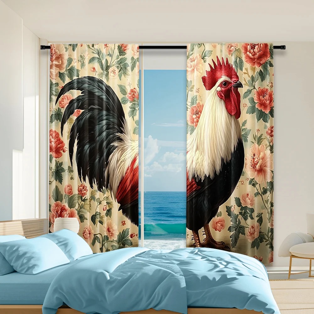 2 pcs, versatile polyester transparent curtains for home decoration Rooster (2) for use in bedrooms and living rooms
2 pcs, versatile polyester transparent curtains for home decoration Rooster (2) for use in bedrooms and living rooms