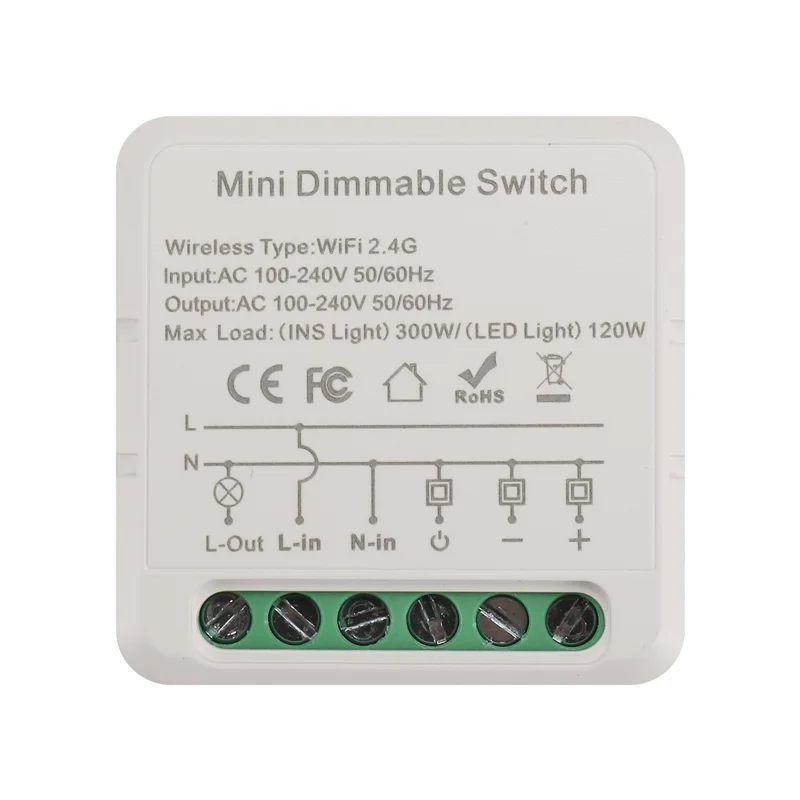 1 PCS Tuya Wifi Smart Dimmers Switch Module LED Lights Dimmable Switch Supports 2 Way Control Work With For Alexa Google Home
1 PCS Tuya Wifi Smart Dimmers Switch Module LED Lights Dimmable Switch Supports 2 Way Control Work With For Alexa Google Home
