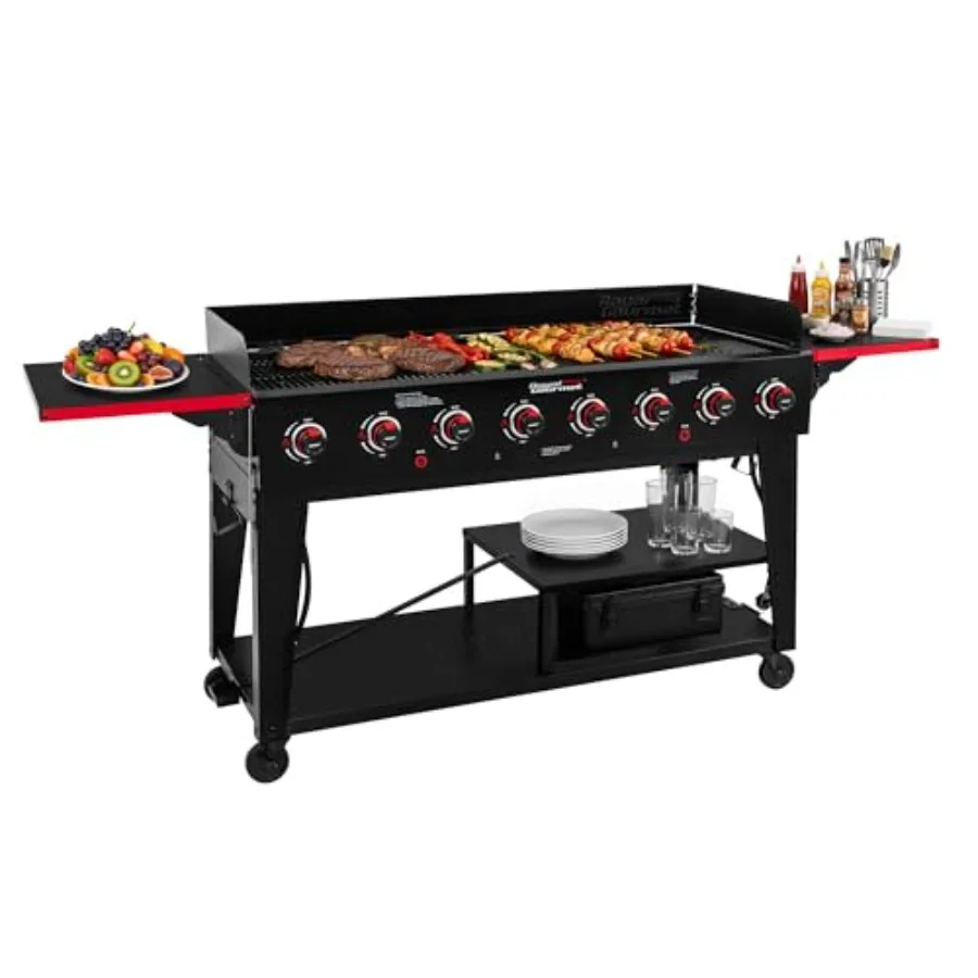 GB8003 Large Event 8-Burner Gas Grill 104 000 BTU Liquid Propane Grill with Independently Controlled Dual Systems for Outdoor P
GB8003 Large Event 8-Burner Gas Grill 104 000 BTU Liquid Propane Grill with Independently Controlled Dual Systems for Outdoor P