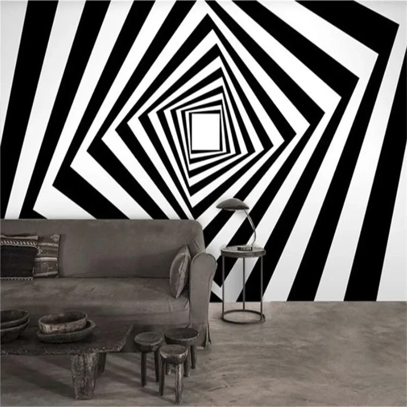 Modern Black and White Geometric Abstract Rotating Concentric Squares Wall Paper 3D Living Room Bedroom Decor Wallpaper 3D
Modern Black and White Geometric Abstract Rotating Concentric Squares Wall Paper 3D Living Room Bedroom Decor Wallpaper 3D