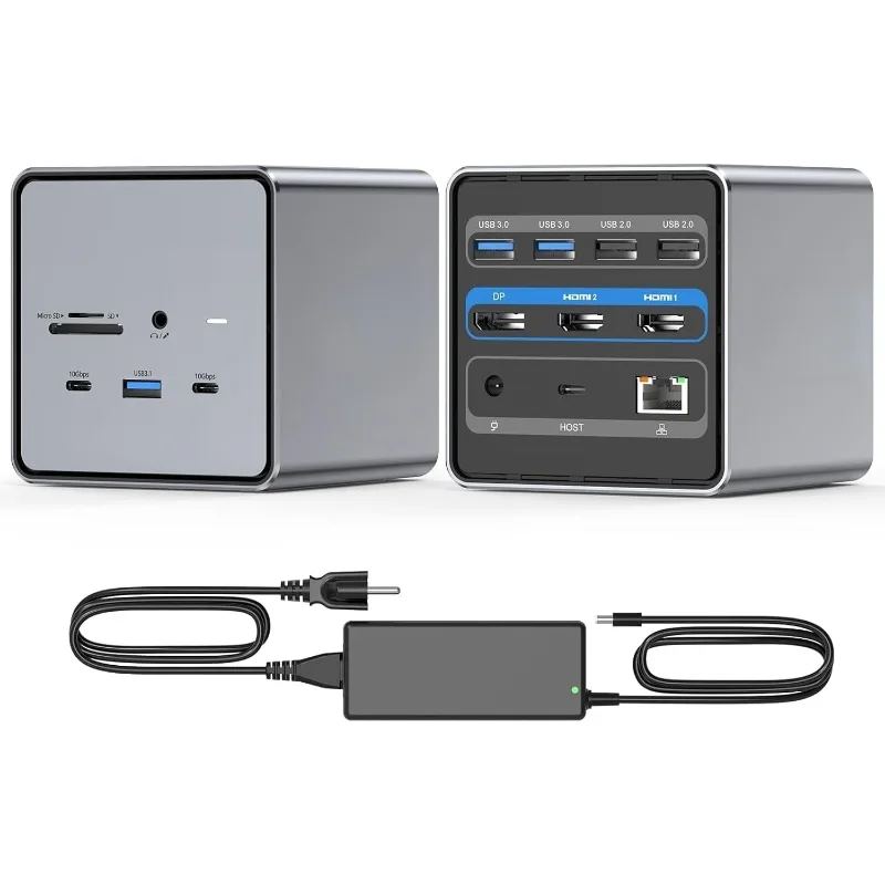 USB C Docking Station Dual/Triple Monitors with 150W Power Adapter for Dell/HP/Lenovo/Surface/Asus/Chromebook, 2 HDMI,
USB C Docking Station Dual/Triple Monitors with 150W Power Adapter for Dell/HP/Lenovo/Surface/Asus/Chromebook, 2 HDMI,