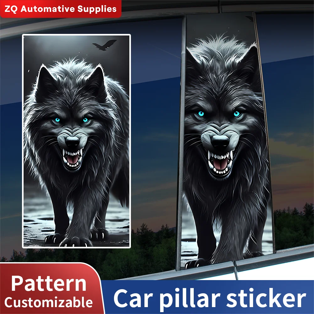 Fierce Dark Wolf Car B-Pillar Stickers Glowing Blue Eyes Vinyl Decals Wild Animal Window Post Trim for Universal Car Styling
Fierce Dark Wolf Car B-Pillar Stickers Glowing Blue Eyes Vinyl Decals Wild Animal Window Post Trim for Universal Car Styling