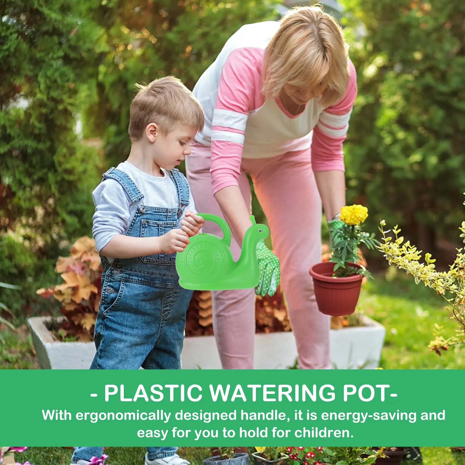 Лейка для полива в форме улитки, утолщенная пластиковая, мультяшная, садовый инструмент для детей, для растений, декор для балкона, лейка в форме животного
Лейка для полива в форме улитки, утолщенная пластиковая, мультяшная, садовый инструмент для детей, для растений, декор для балкона, лейка в форме животного