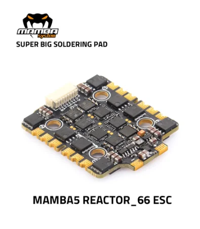 MAMBA 5 реактор 66 ESC BLHeli32 4 в 1 ESC 66A 6S Dshot1200 электронный регулятор скорости
MAMBA 5 реактор 66 ESC BLHeli32 4 в 1 ESC 66A 6S Dshot1200 электронный регулятор скорости