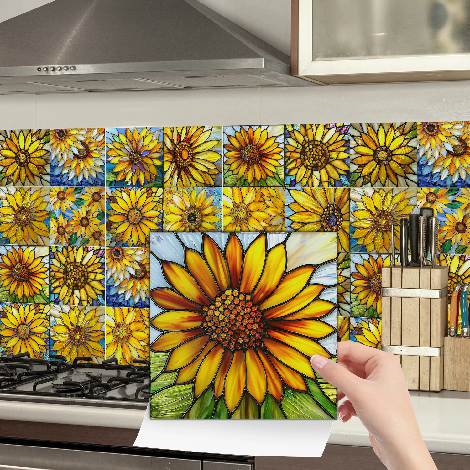 24 Pieces Of Sunflower Flower Plant Style Room Decor Wall Sticker Self-Adhesive Kitchen Bathroom PVC Waterproof Tile Sticker
24 Pieces Of Sunflower Flower Plant Style Room Decor Wall Sticker Self-Adhesive Kitchen Bathroom PVC Waterproof Tile Sticker