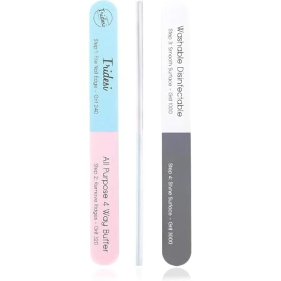 Iridesi 4 Way Finger Nail File and Buffer, Emery Boards For Natural Nails, 4 Fingernail Files in 1, Professional Filer Board an
Iridesi 4 Way Finger Nail File and Buffer, Emery Boards For Natural Nails, 4 Fingernail Files in 1, Professional Filer Board an