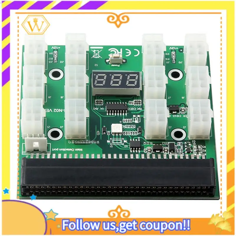 Latest-2X Breakout Board 12 Port 6Pin LED Display 12V Power Supply Server Adapter For HP 1200W 750W PSU GPU Miner Mining BTC
Latest-2X Breakout Board 12 Port 6Pin LED Display 12V Power Supply Server Adapter For HP 1200W 750W PSU GPU Miner Mining BTC