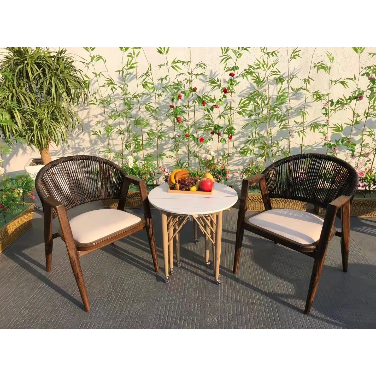 mf-Factory Wholesale Traditional French Alum Frame Dining Chair Bistro Restaurant Rope Chair Waterproof Tslin for Outdoor Chair·
mf-Factory Wholesale Traditional French Alum Frame Dining Chair Bistro Restaurant Rope Chair Waterproof Tslin for Outdoor Chair·