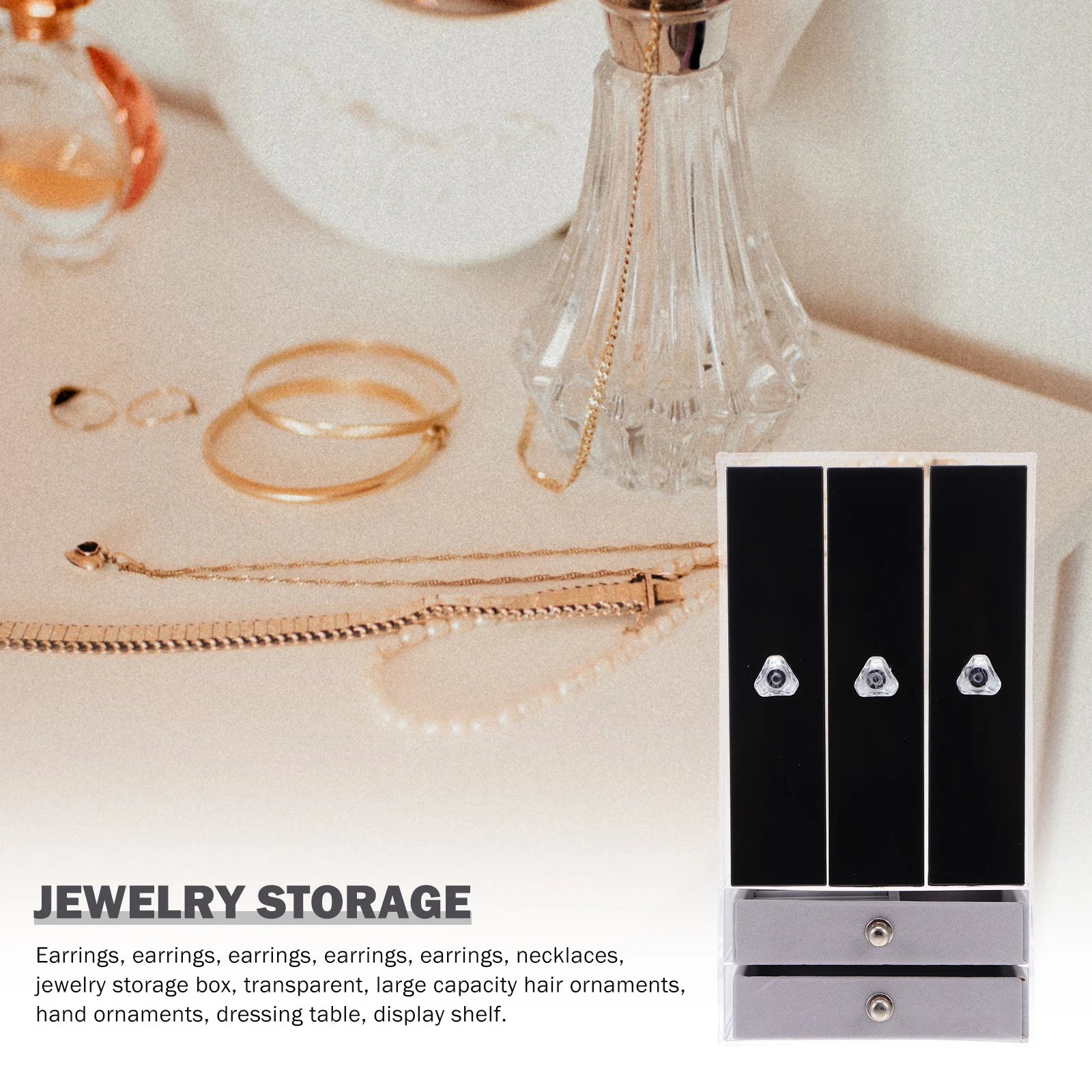 Jewelry Storage Box Earring Display Rack Organizer Stand Accessories Plastic Shelf Miss Holder for Women
Jewelry Storage Box Earring Display Rack Organizer Stand Accessories Plastic Shelf Miss Holder for Women