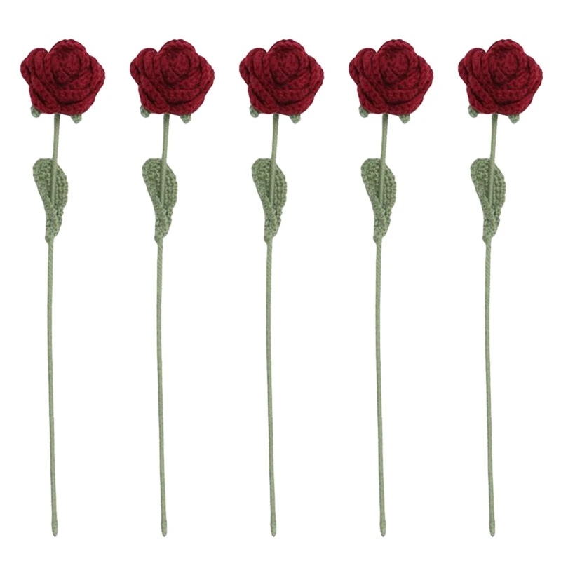 Modern Elegant Artificial Flowers Home Decoration Table Knitted Rose Wedding Art Valentine's Day Gift
Modern Elegant Artificial Flowers Home Decoration Table Knitted Rose Wedding Art Valentine's Day Gift