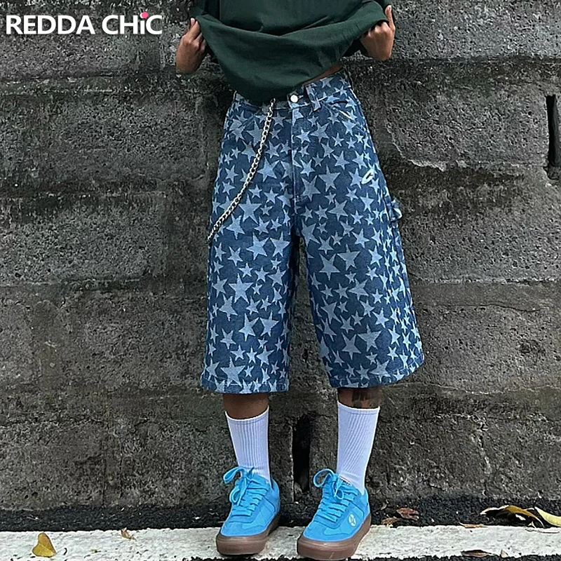 REDDACHiC Y2k Star Denim Bermuda Pants for Women Men Vintage Pockets High Rise Baggy Jeans Jorts Plus Size Summer Casual Clothes
REDDACHiC Y2k Star Denim Bermuda Pants for Women Men Vintage Pockets High Rise Baggy Jeans Jorts Plus Size Summer Casual Clothes