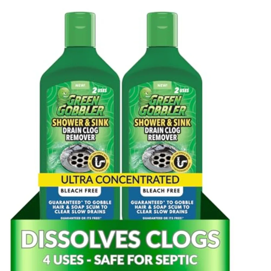 Ultra Concentrated Drain Clog Remover and Cleaner Powerful Hair, Grease and Soap Dissolver for Bathroom, Kitchen, Shower, Sink
Ultra Concentrated Drain Clog Remover and Cleaner Powerful Hair, Grease and Soap Dissolver for Bathroom, Kitchen, Shower, Sink