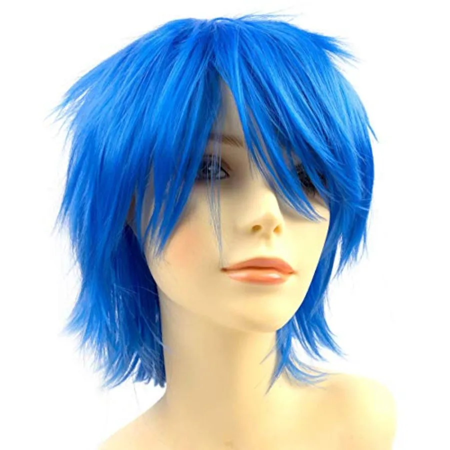 Modernfairy Anime Halloween Wig Blue for Cosplay Party, Synthetic Layered Short Hair Wigs with Bangs, Pastel Wigs for Women Men
Modernfairy Anime Halloween Wig Blue for Cosplay Party, Synthetic Layered Short Hair Wigs with Bangs, Pastel Wigs for Women Men