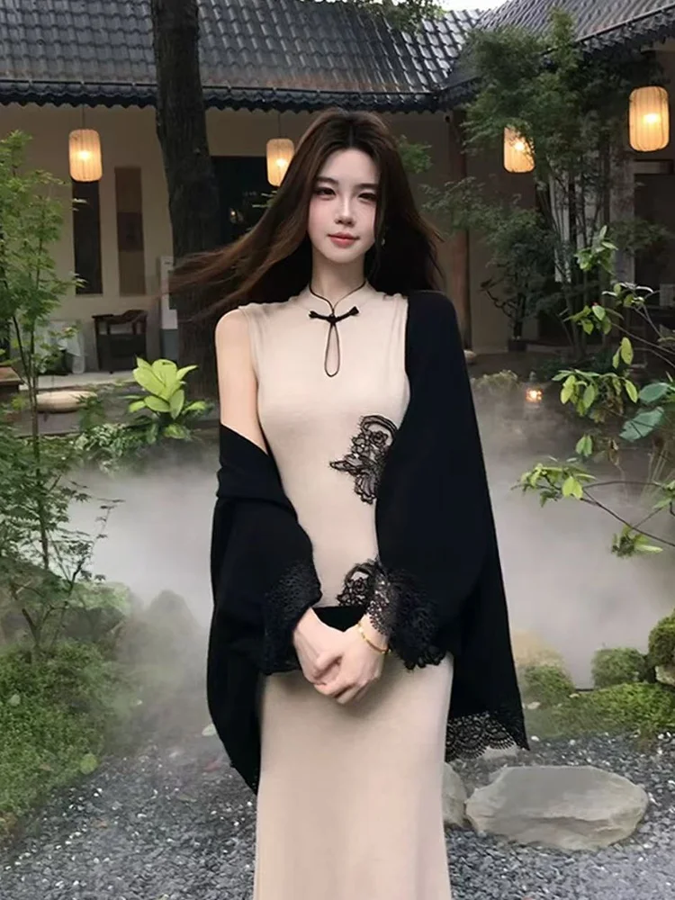 Umei STAZF7 plus Size Women's Lace Splicing Embroidery Dress Set Autumn Vintage Style High Waist Casual Fashion
Umei STAZF7 plus Size Women's Lace Splicing Embroidery Dress Set Autumn Vintage Style High Waist Casual Fashion